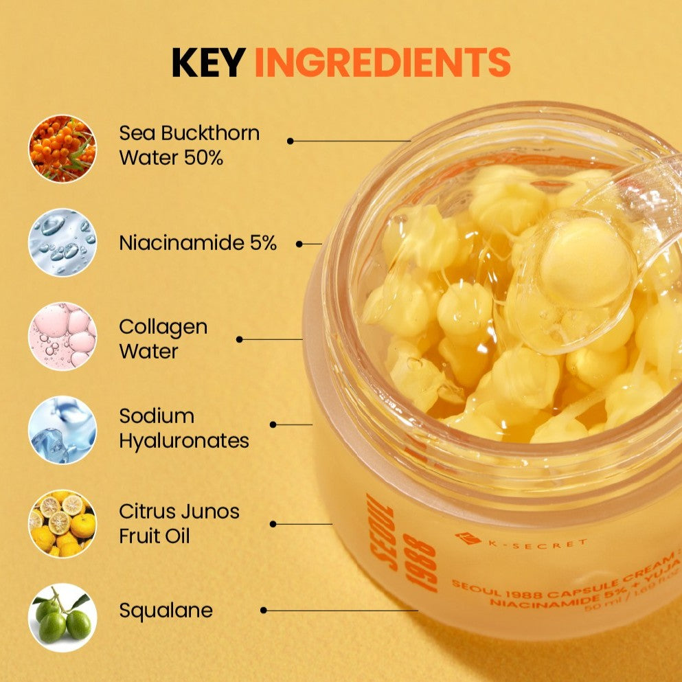 SEOUL 1988 Capsule Cream Niacinamide 5% + Yuja by KSecret