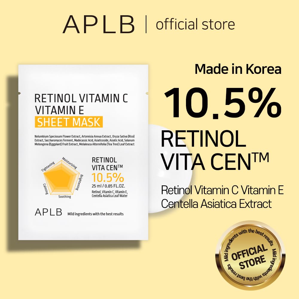 Retinol Vitamin C Vitamin E Sheet Mask by APLB