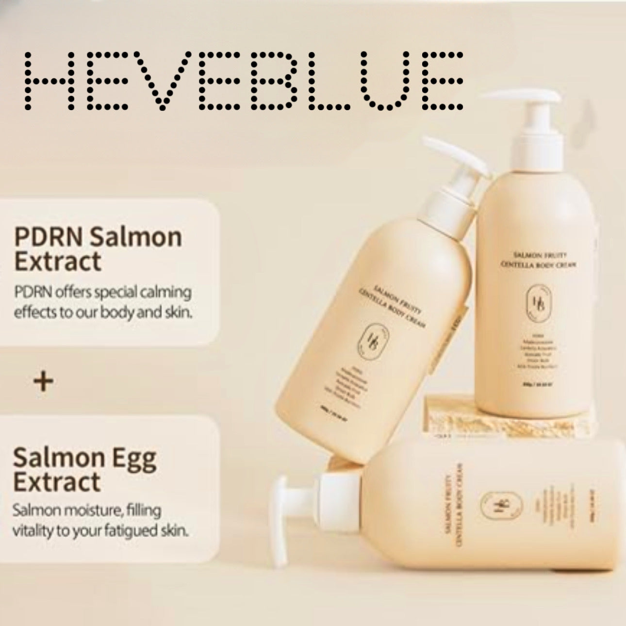 Salmon Fruity Centella Body Cream by Heveblue