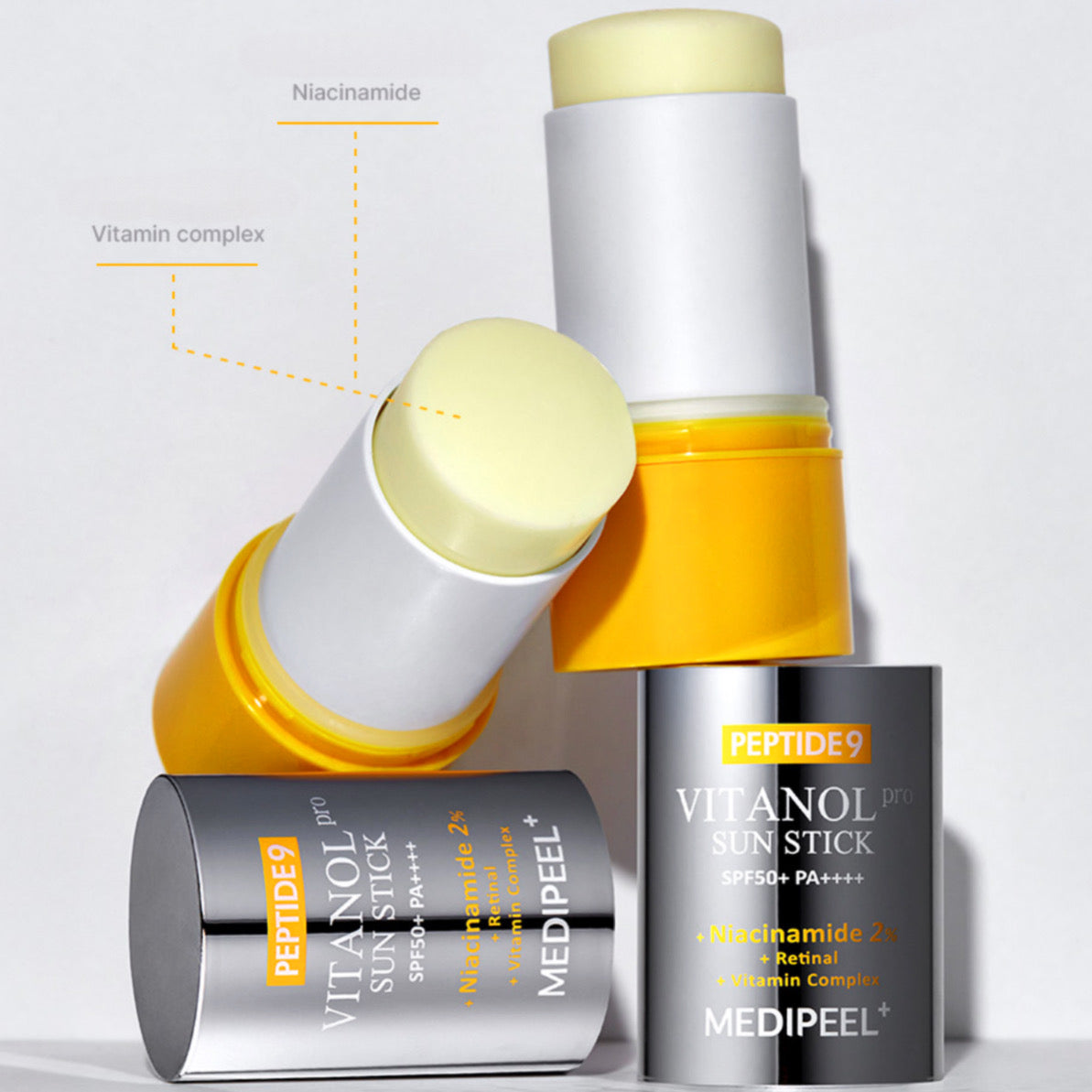 Αντηλιακό Στικ Βιταμίνης με 9 Πεπτίδια SPF50+ PA++++ της MEDIPEEL