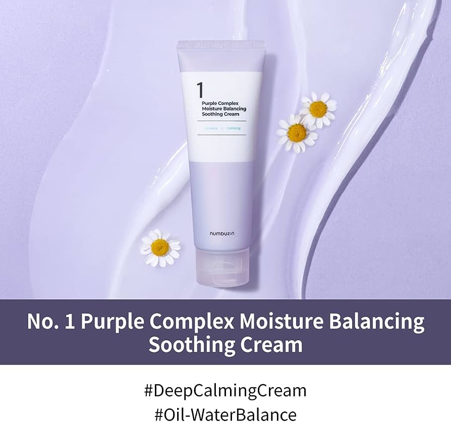 No.1 Purple complex moisture balancing soothing cream by Numbuzin