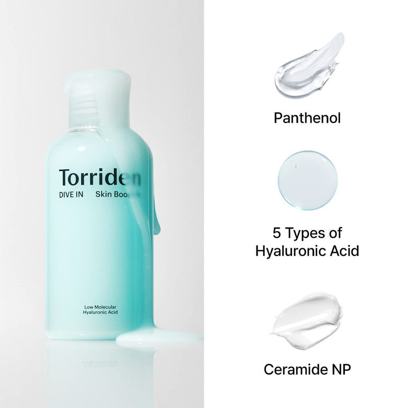 Dive in low molecular hyaluronic acid skin booster Toner by Torriden