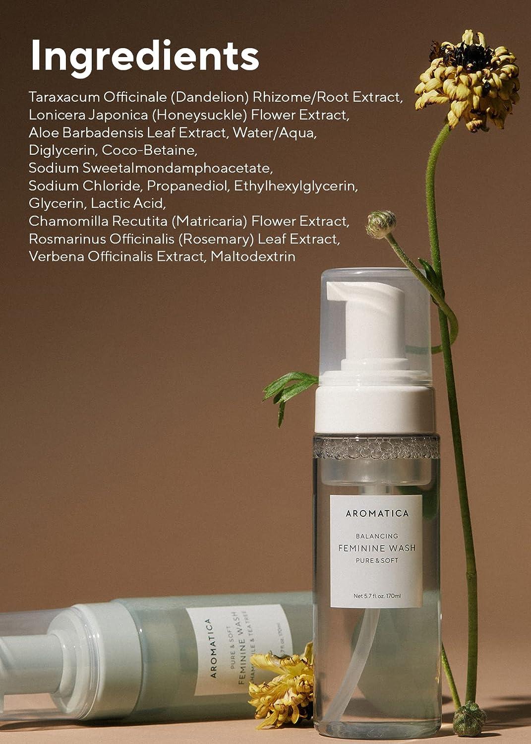 Feminine wash with Dandelion & Aloe by Aromatica