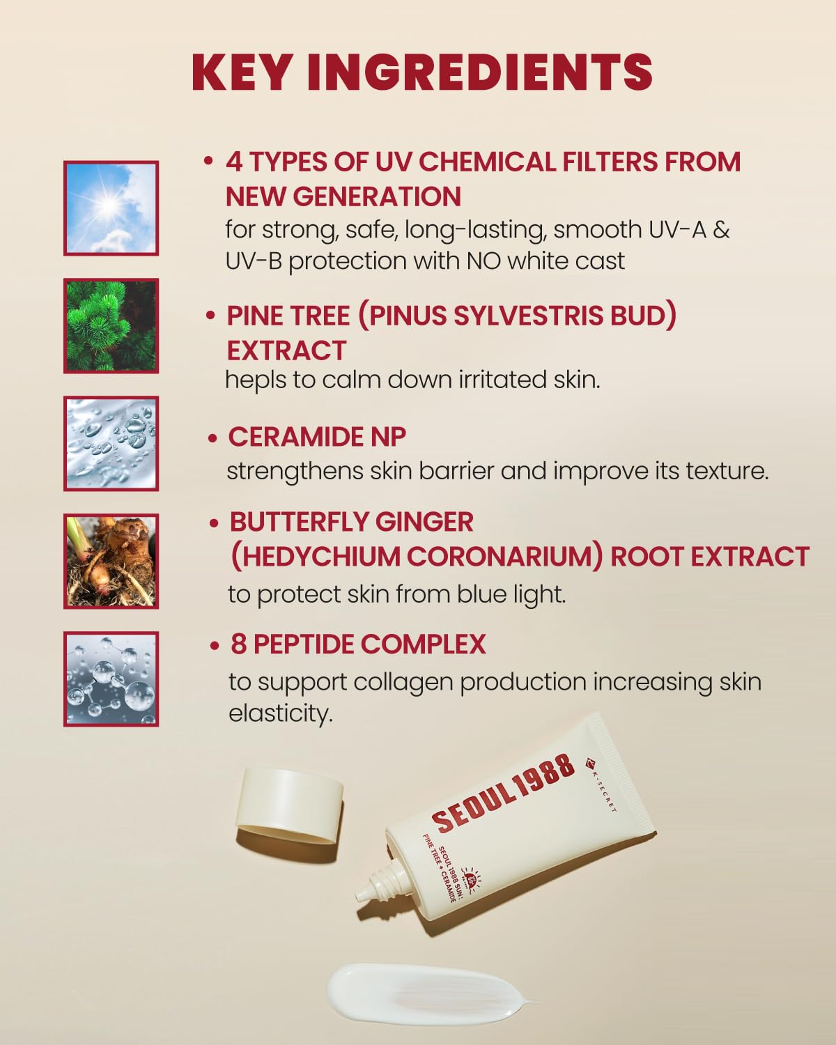 SEOUL 1988 Sun Pine Tree + Ceramide SPF50+/PA++++ by KSecret