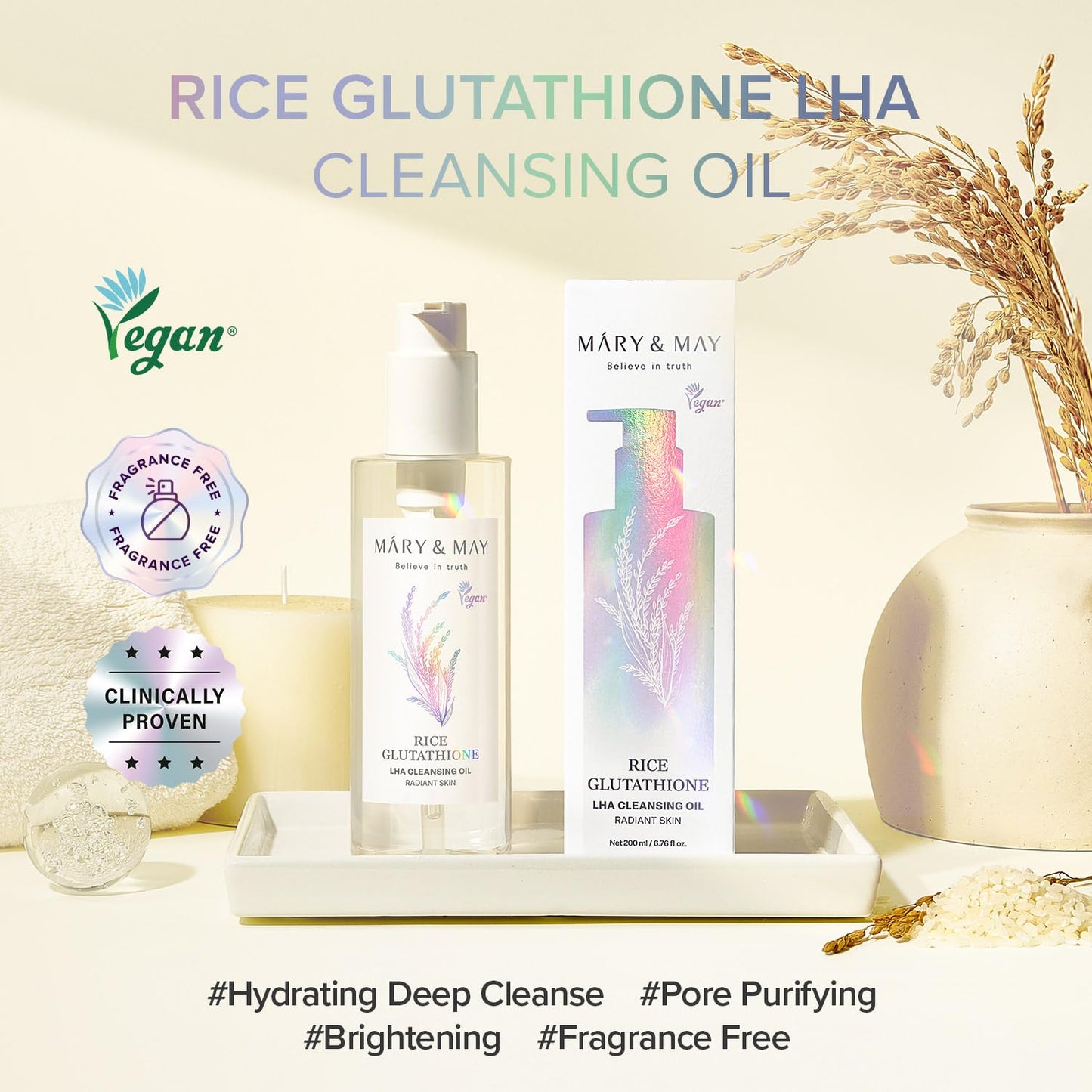 Rice Glutathione LHA Cleansing Oil by Mary & May