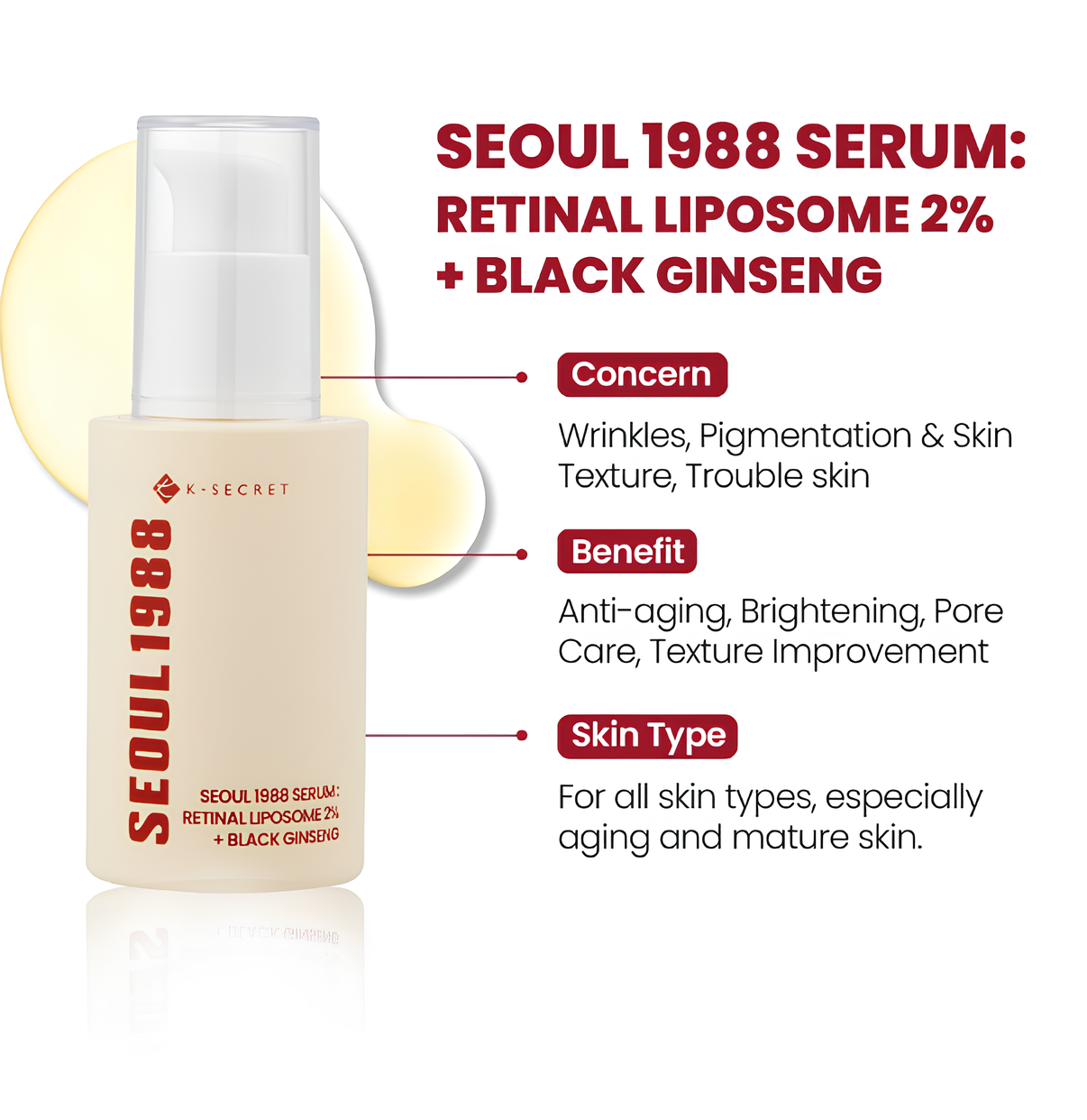 SEOUL 1988 Serum Retinal Liposome 2% + Black Ginseng by KSecret