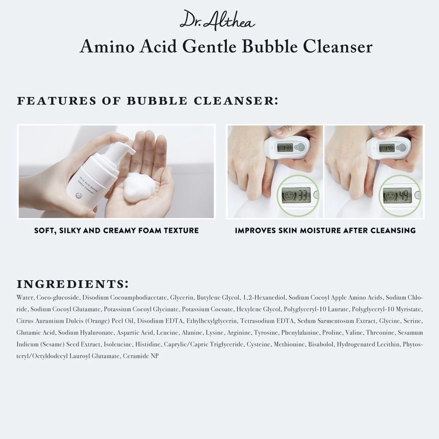 Amino acid gentle Bubble cleanser by dr. Althea