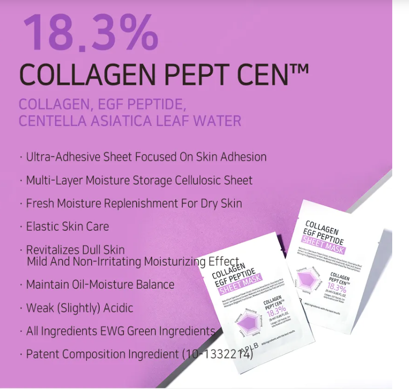 Collagen EGF Peptide Sheet Mask by APLB