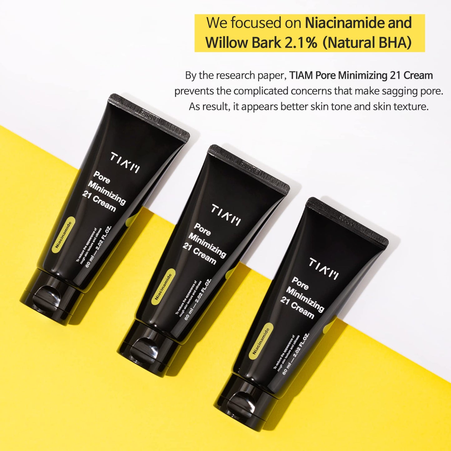 Tightening pores cream with 5% of Niacinamide by Tiam
