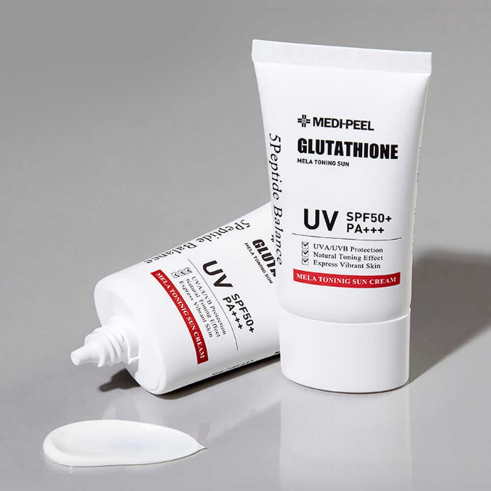 Glutathione mela toning sunscreen with 5 peptides SPF50+/PA++++ by Medi-peel