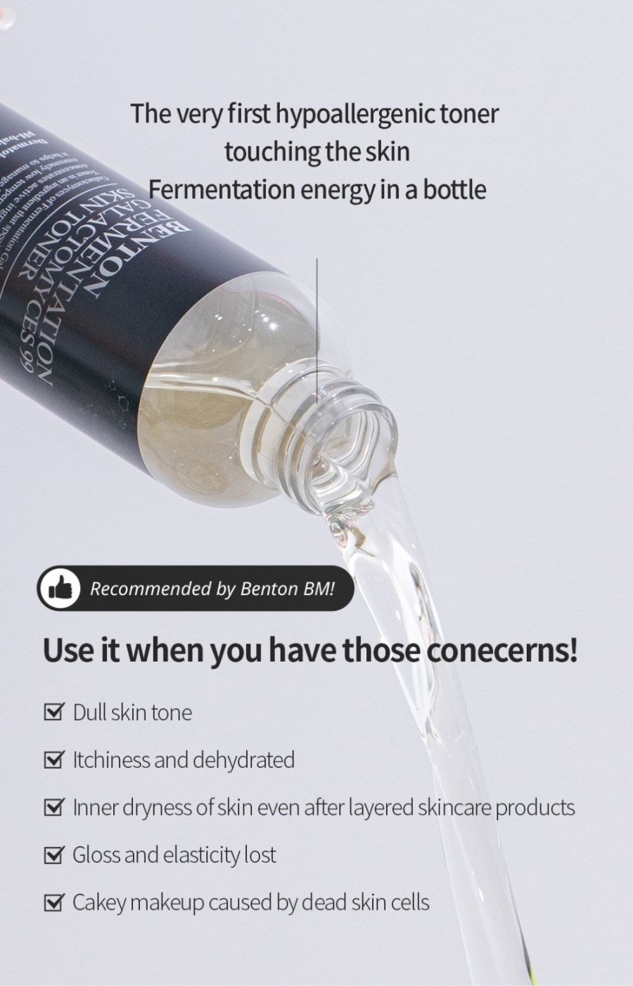 Fermentation galactomyces 99 skin toner by Benton