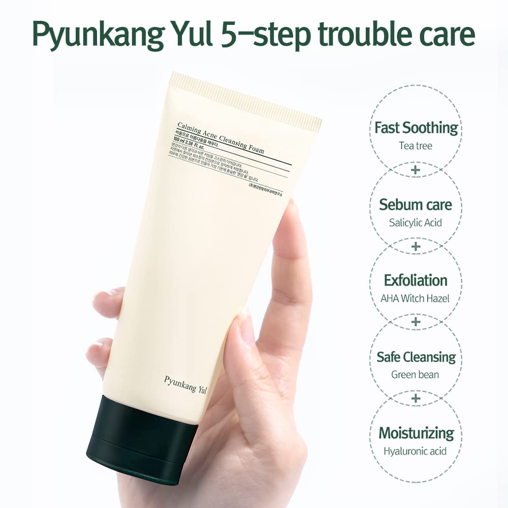 Calming acne cleansing foam by Pyunkang Yul