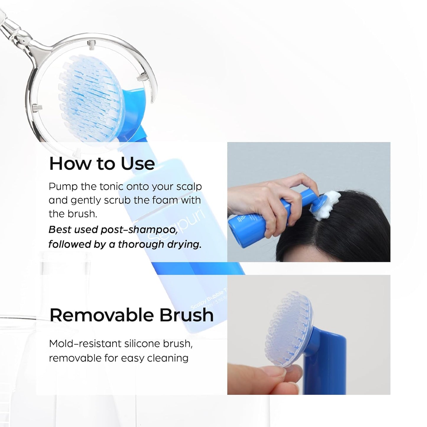 Scalpy Bubble Tonic - Leave-In Exfoliating Scalp Treatment by Seapuri