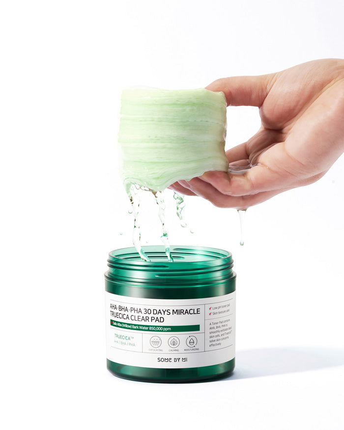 AHA-BHA-PHA 30 days Miracle Truecica clear pads by Some by Mi