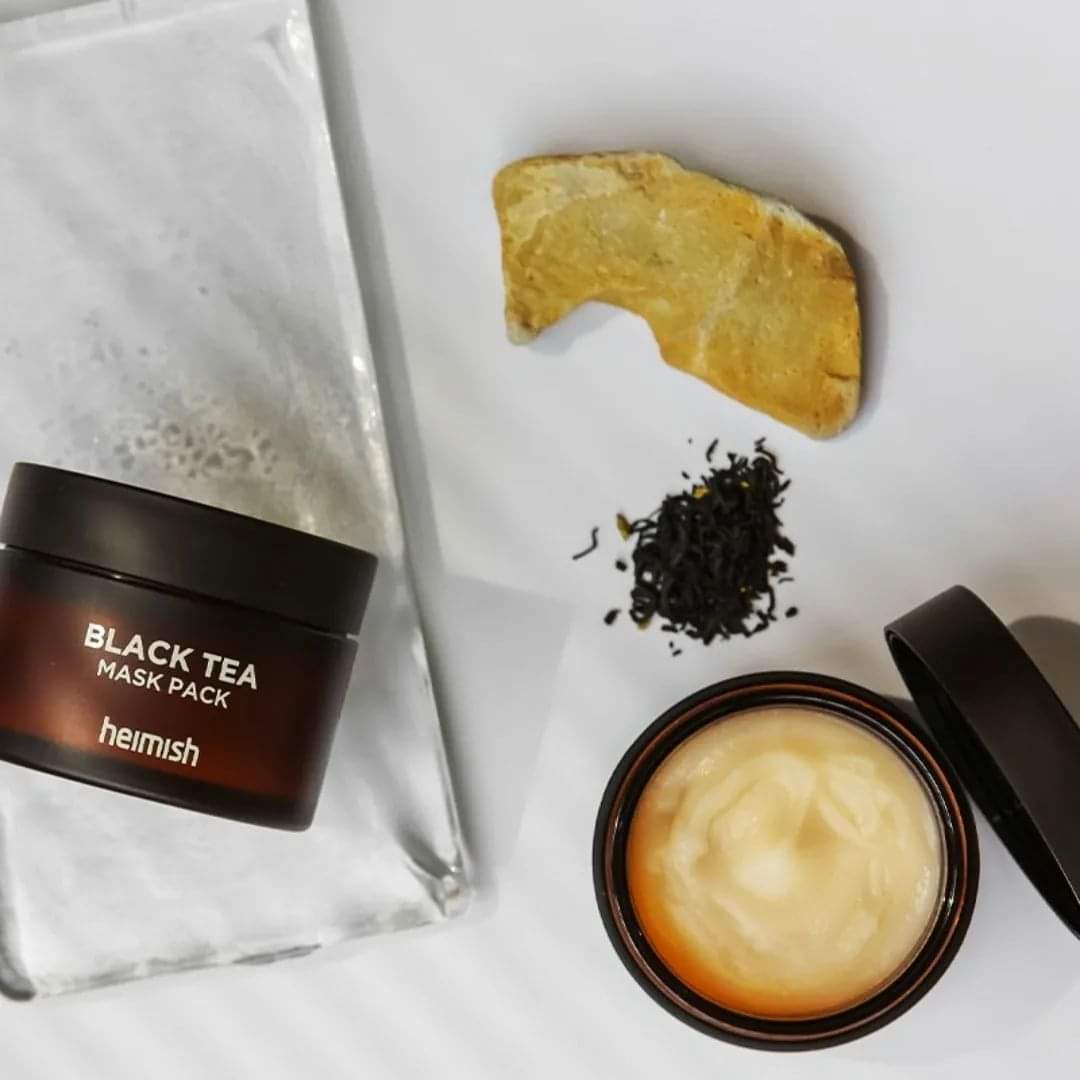 Black Tea Rinse-off mask by Heimish⠀