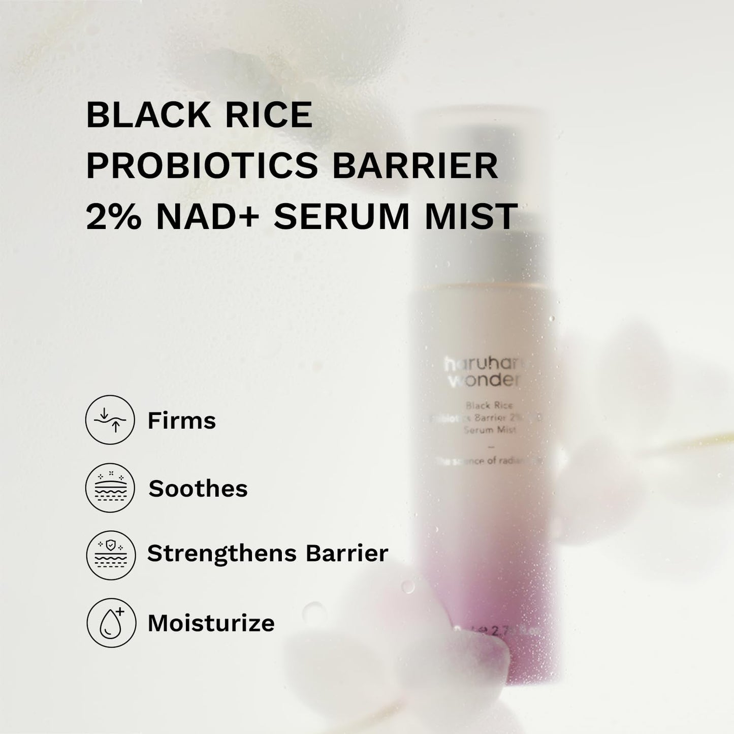 Black Rice Probiotics Barrier NAD+ Serum Mist by HaruHaru