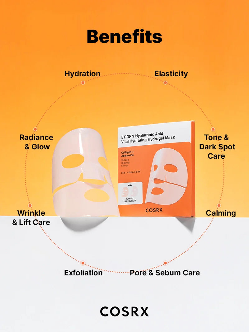 5 PDRN Hyaluronic Acid Vital Hydrating Hydrogel Mask by COSRX