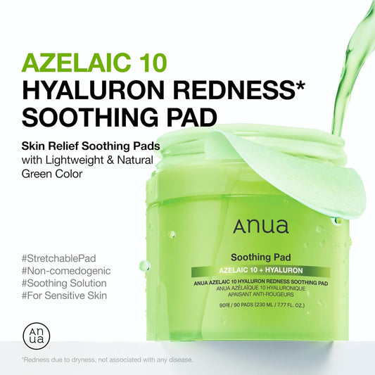 Azelaic Acid 10 Hyaluron Redness Soothing Pad  by Anua