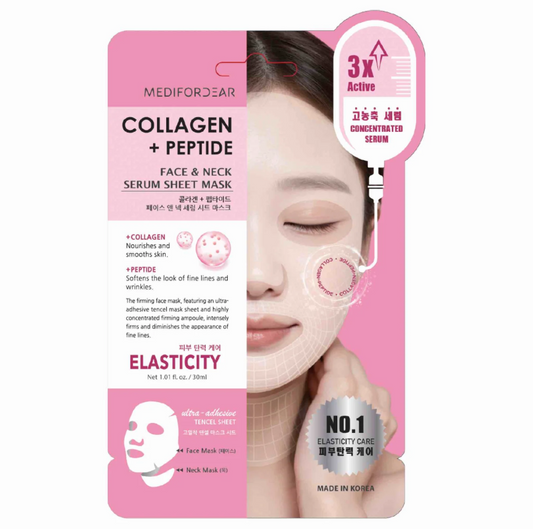 Collagen Concentrated Serum + Peptide Face & Neck Serum Sheet Mask by Medi For Dear