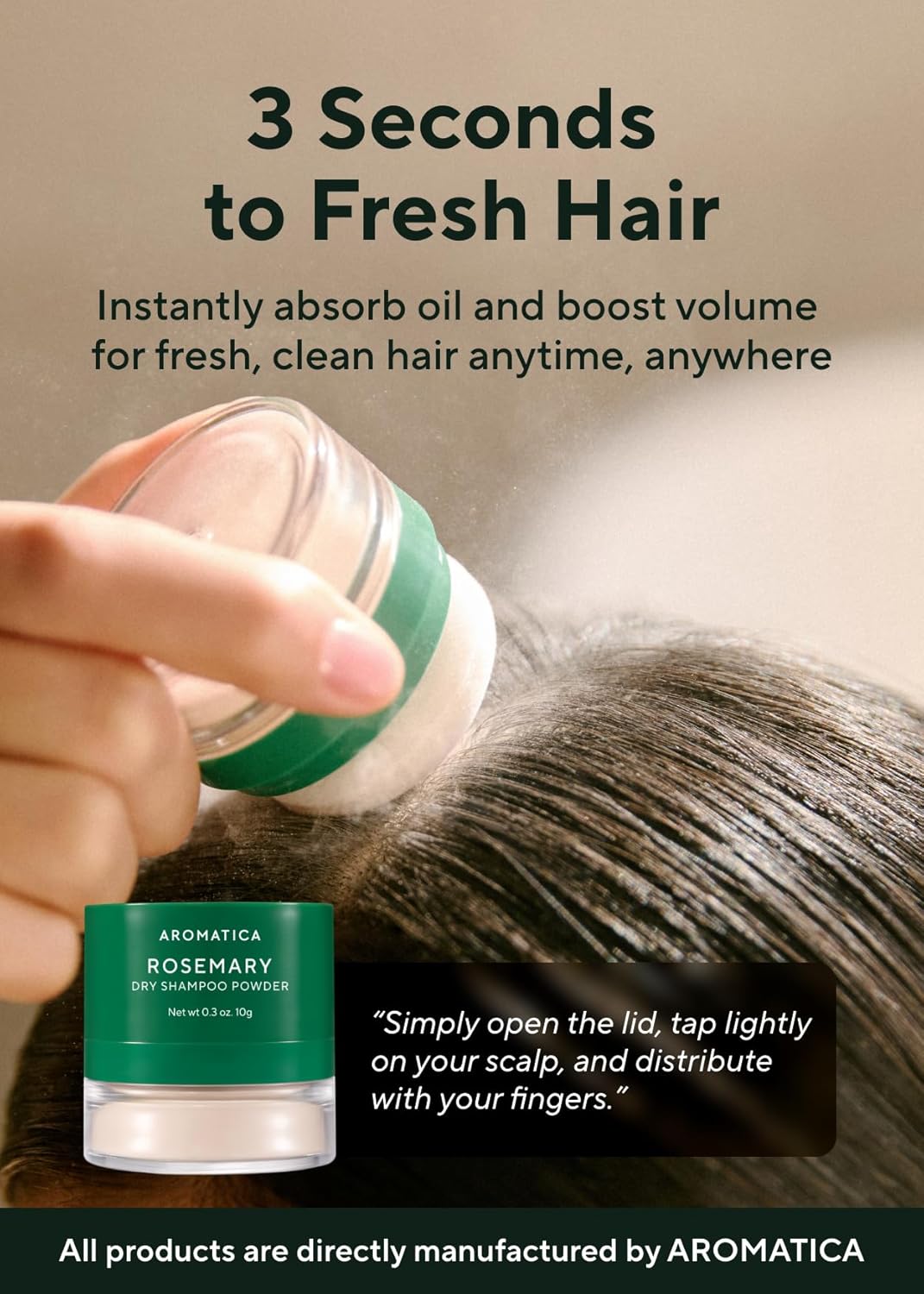 Rosemary Dry Shampoo Powder by Aromatica