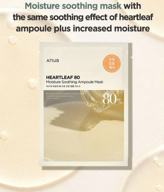 Heartleaf 80 Moisture Soothing Ampoule Mask by Anua