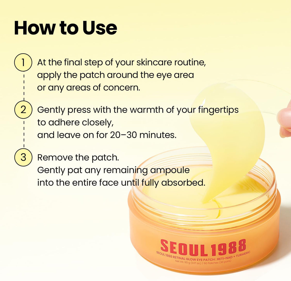 Seoul 1988 Retinal Glow Eye Patch : Reti-Nad + Turmeric by KSecret