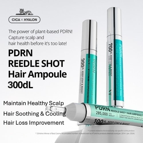 PDRN Reedle Shot Hair Ampoule 300dL by VT Cosmetics