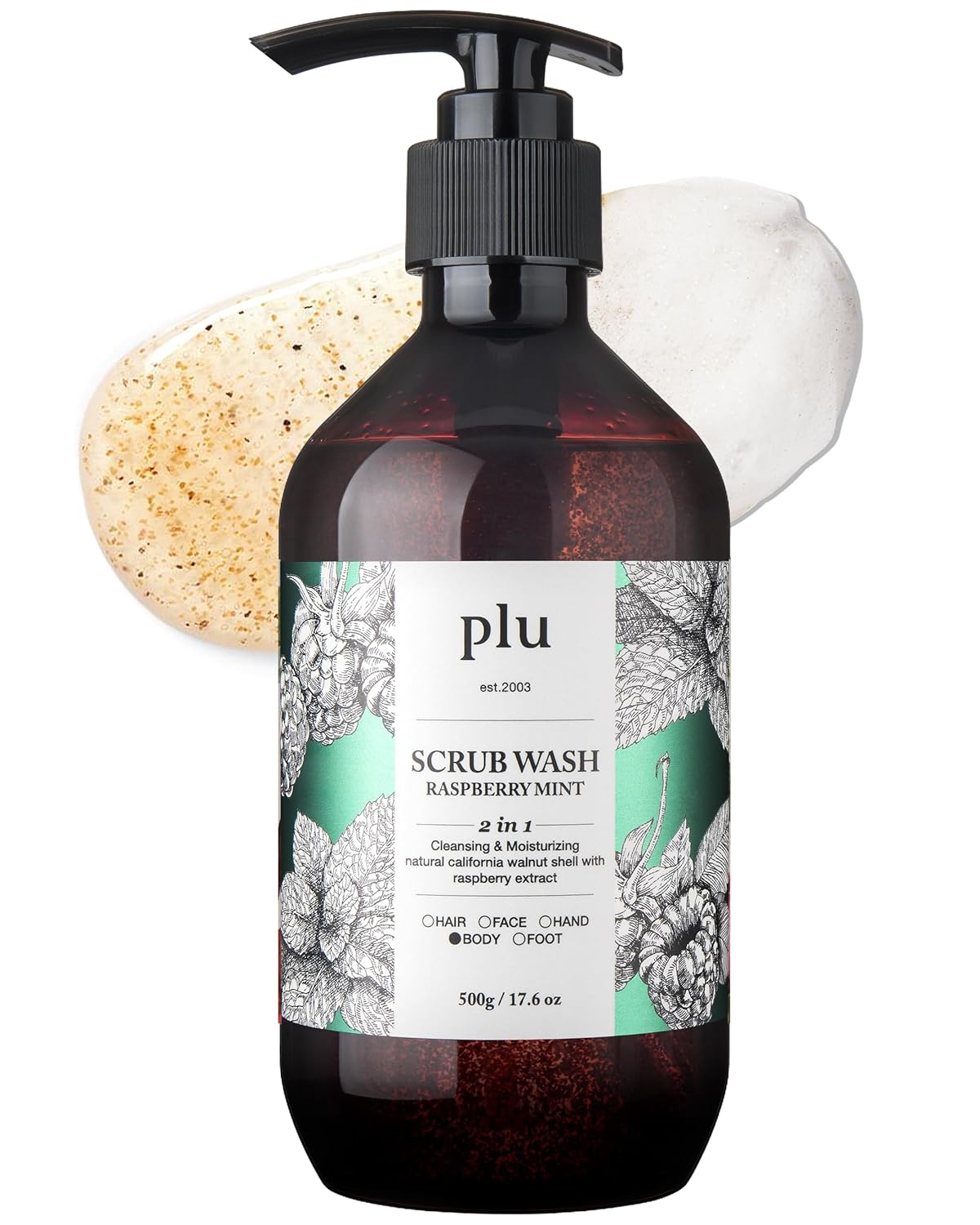 Scrub Wash for Body  2 in 1 Cleansing & Moisturising by Plu