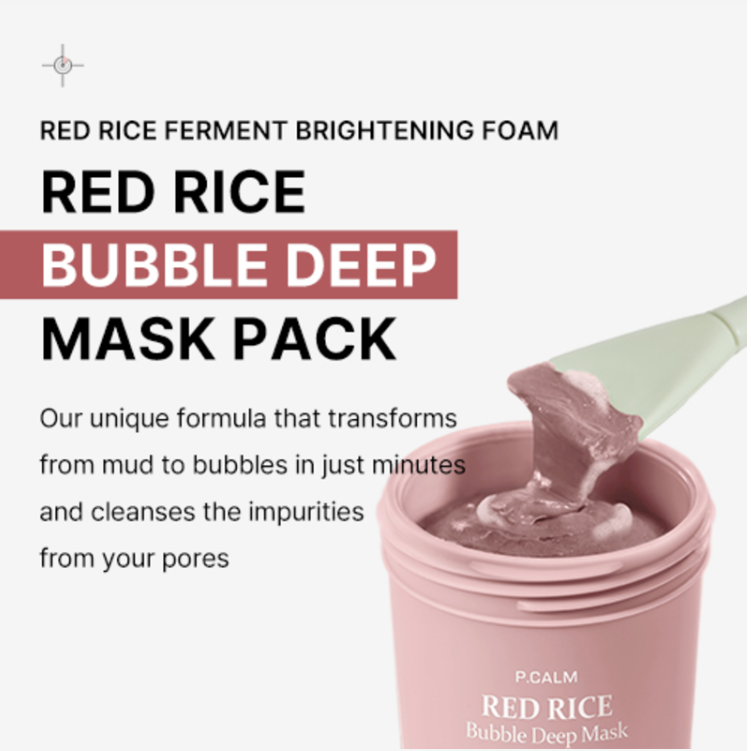 Red Rice Bubble Deep Mask by P.Calm – koreancosmetic.cy