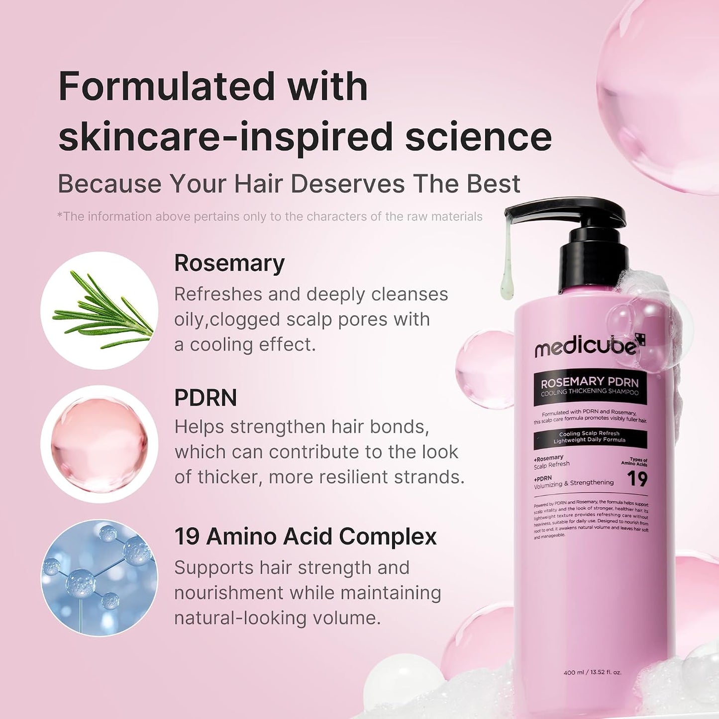 Rosemary PDRN Cooling Thickening Shampoo by Medicube