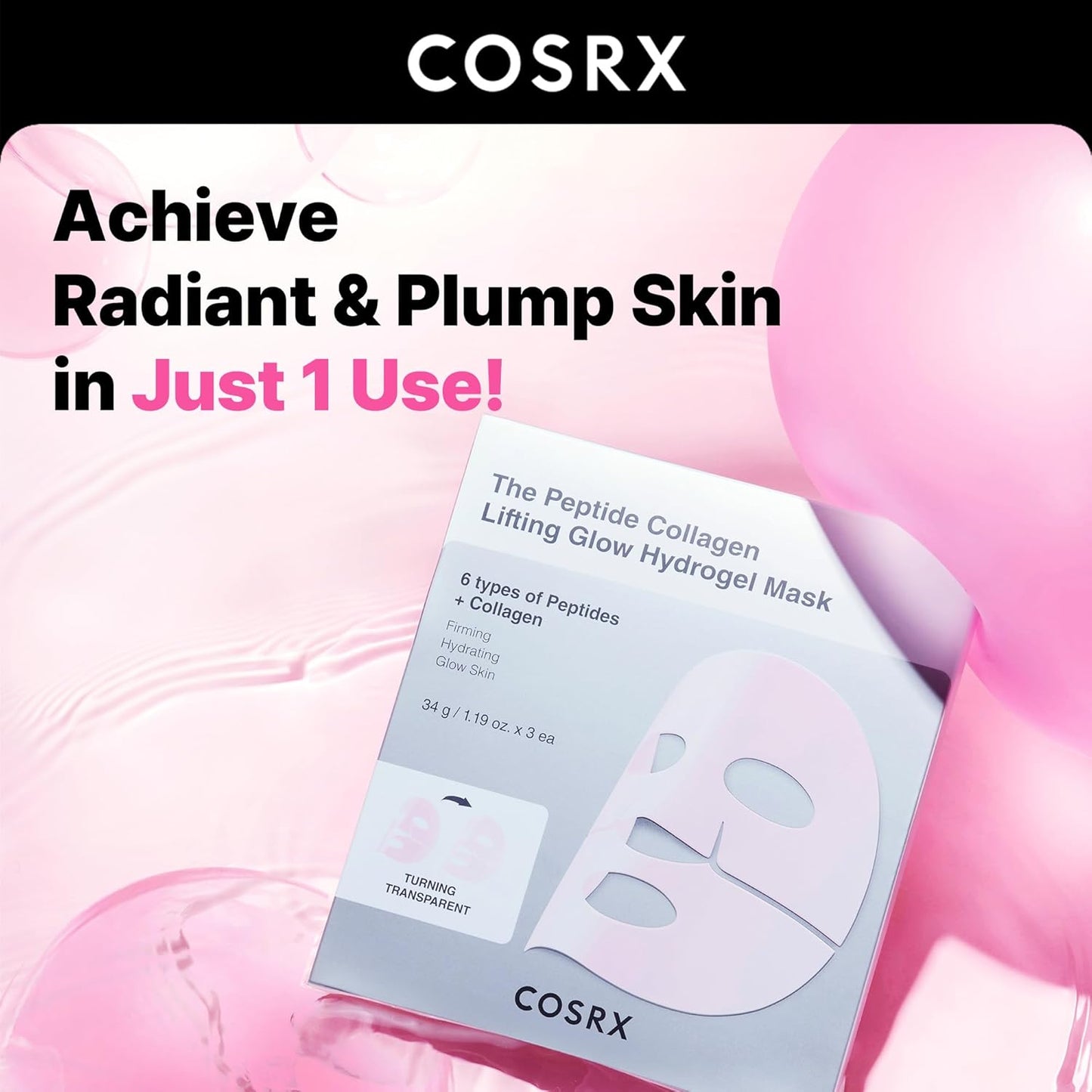 The Peptide Collagen Lifting Glow Hydrogel Mask by COSRX
