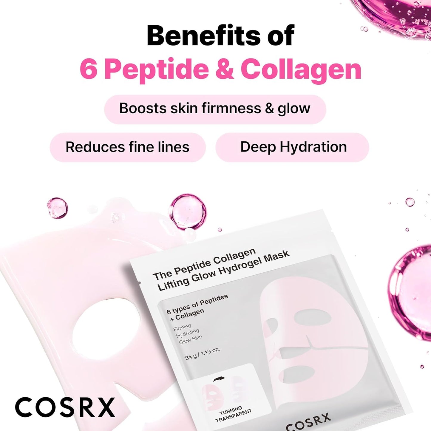The Peptide Collagen Lifting Glow Hydrogel Mask by COSRX