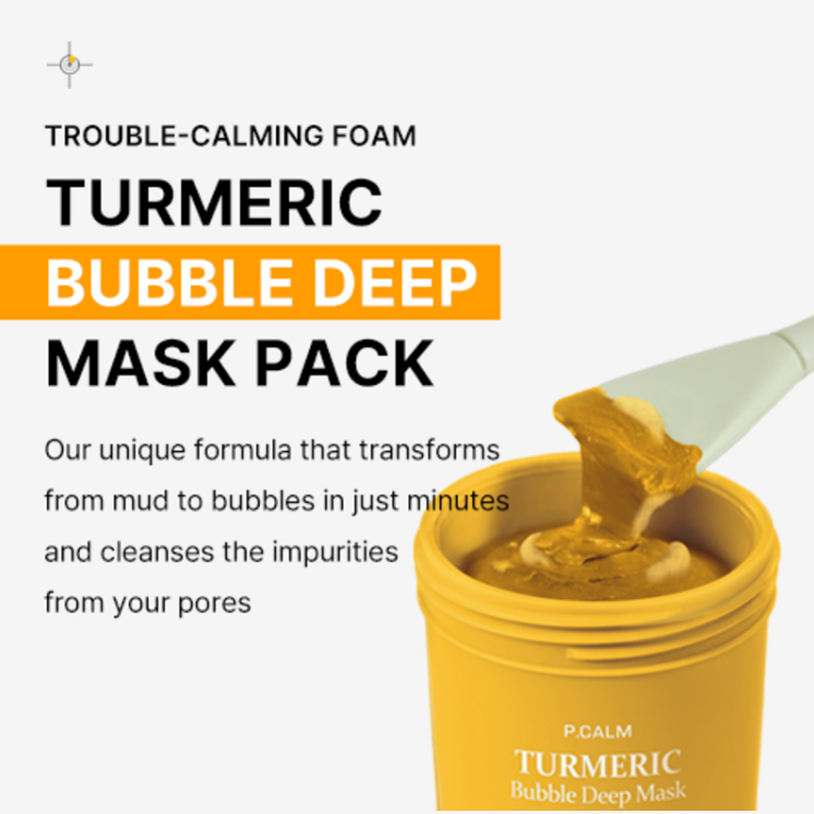 Turmeric Bubble Deep Mask by P.Calm – koreancosmetic.cy