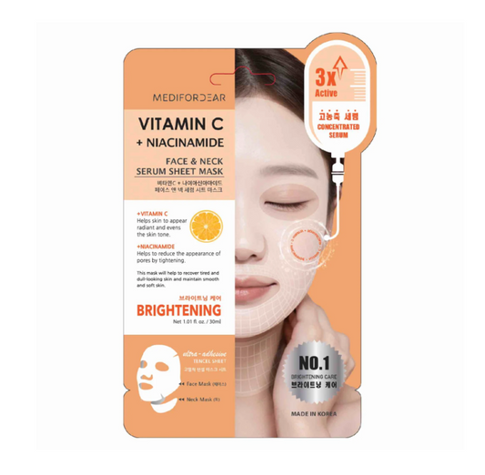 Vitamin C & Niacinamide Face and Neck Mask by Medi For Dear