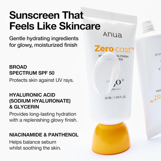 Zero-cast Moisturizing Finish Cream SPF 50+ PA++++ by Anua