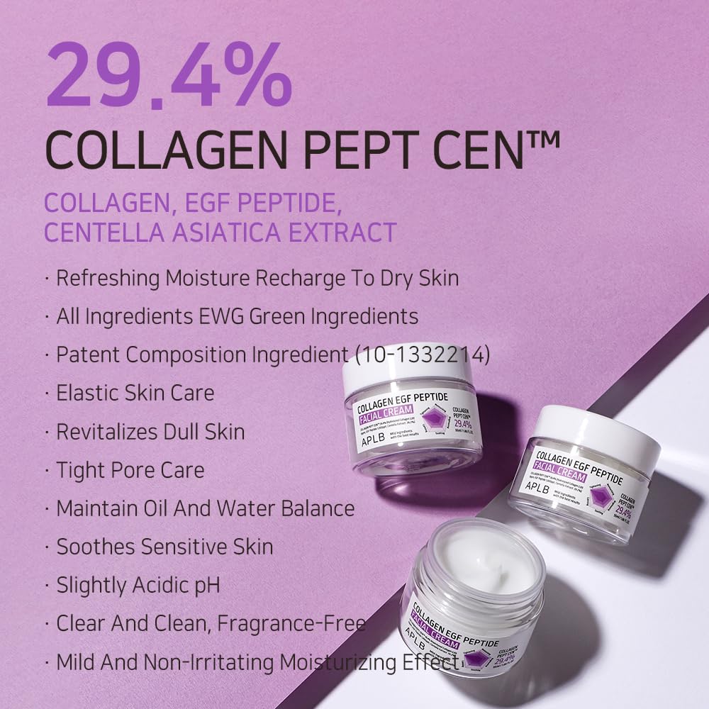 Collagen EGF Peptide Facial Cream – Collagen Pept CENT™ 29.4% by APLB