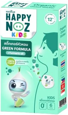 Runny Nose Relief Patch Green Formula with Turmeric Oil for Kids by Happy Noz( Thailand)