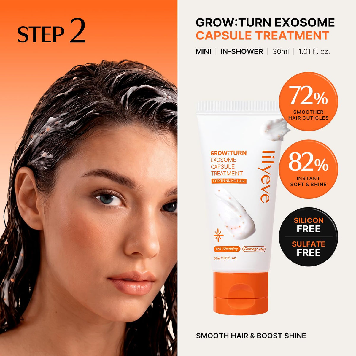 Grow:Turn 3-Step Trial Kit  - Shampoo -  Capsule Treatment - Hair Growth Serum by Lilyeve