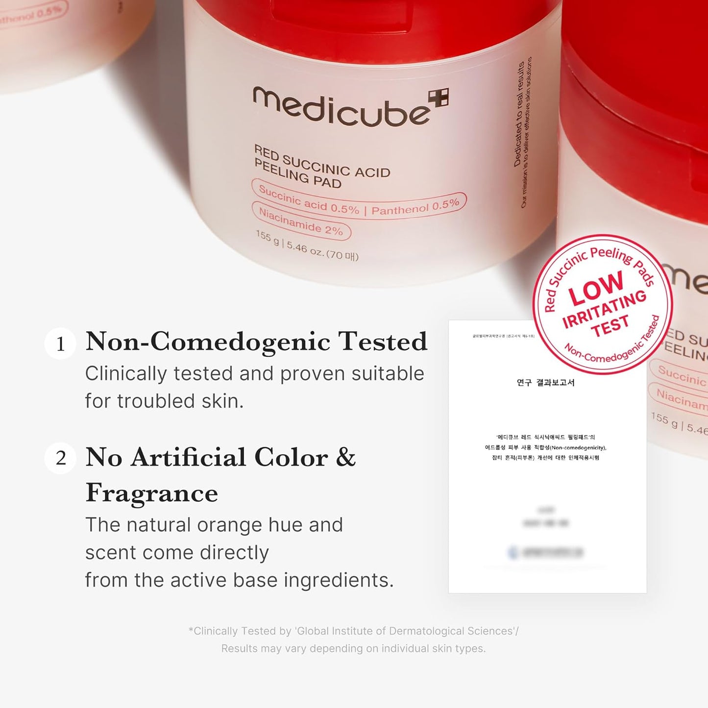 Red Succinic Acid Peeling Pad by Medicube