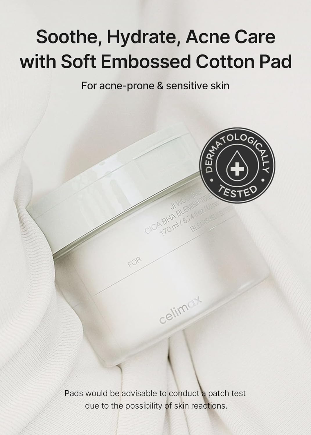 Ji Woo Gae Cica BHA Blemish Toner Pad by Celimax