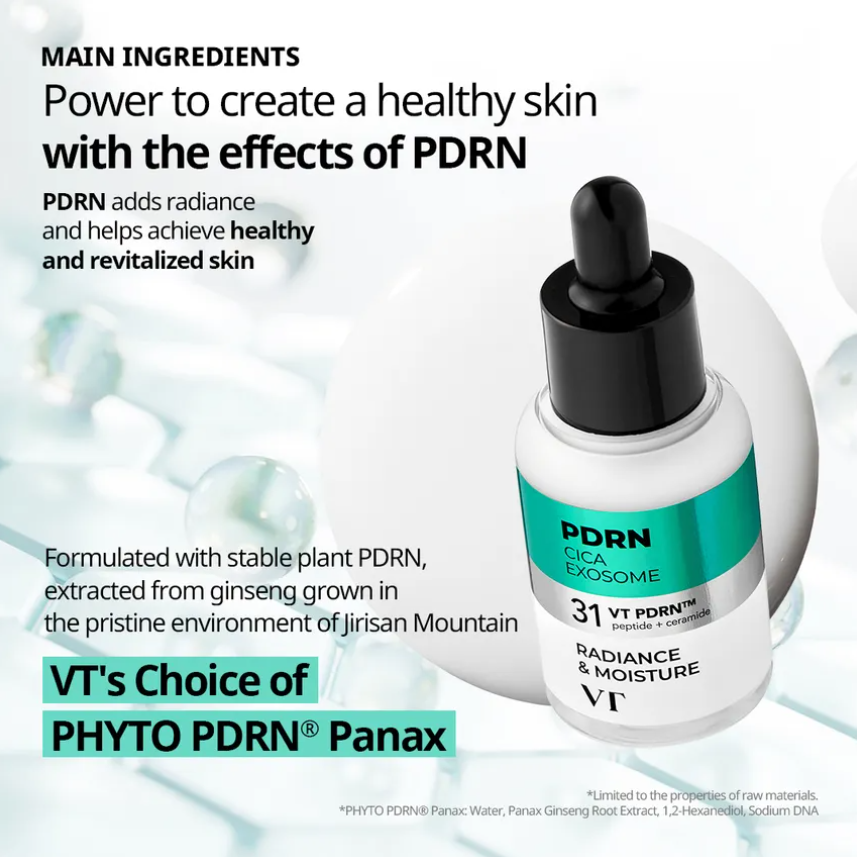 PDRN Cica Exosome Ampoule - Radiance & Moisture by VT Cosmetics