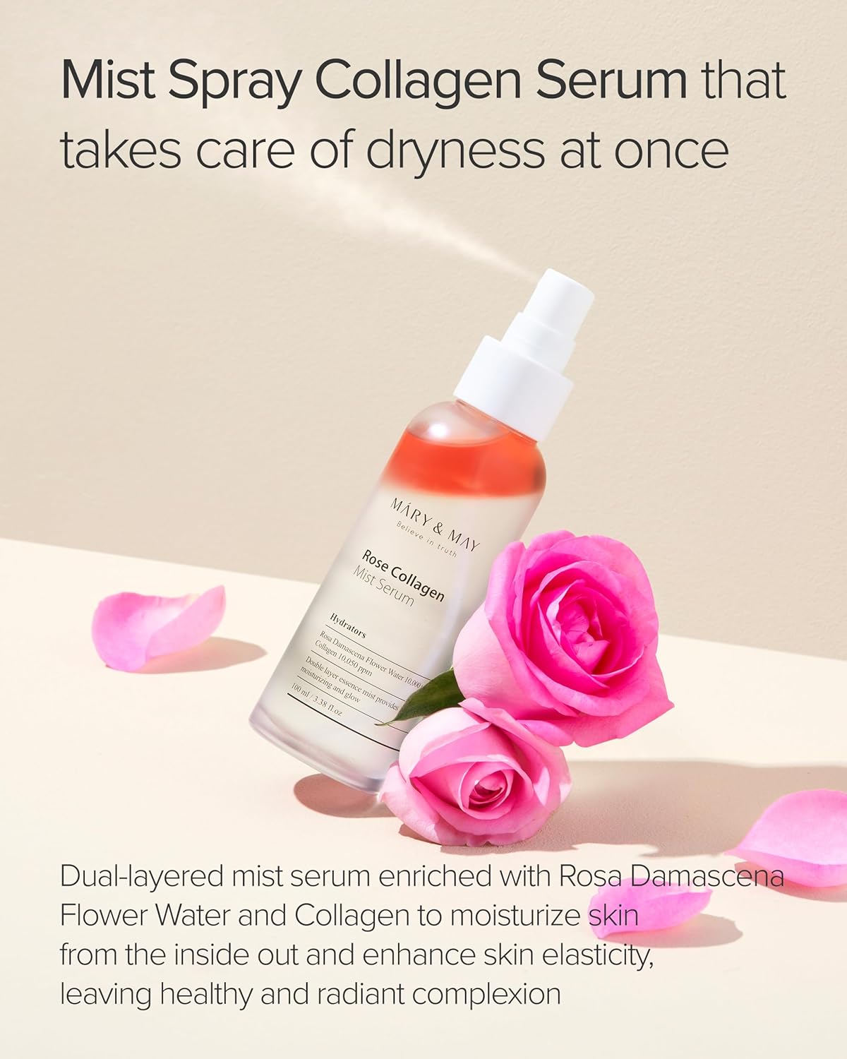 Rose Collagen Mist Serum by Mary & May