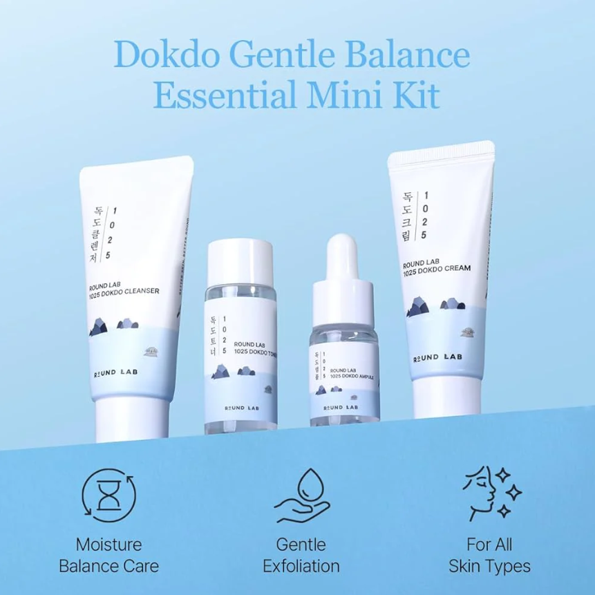 1025 Dokdo Hydrating Mini Size Kit (Cleanser, Toner, Ampule, Cream)