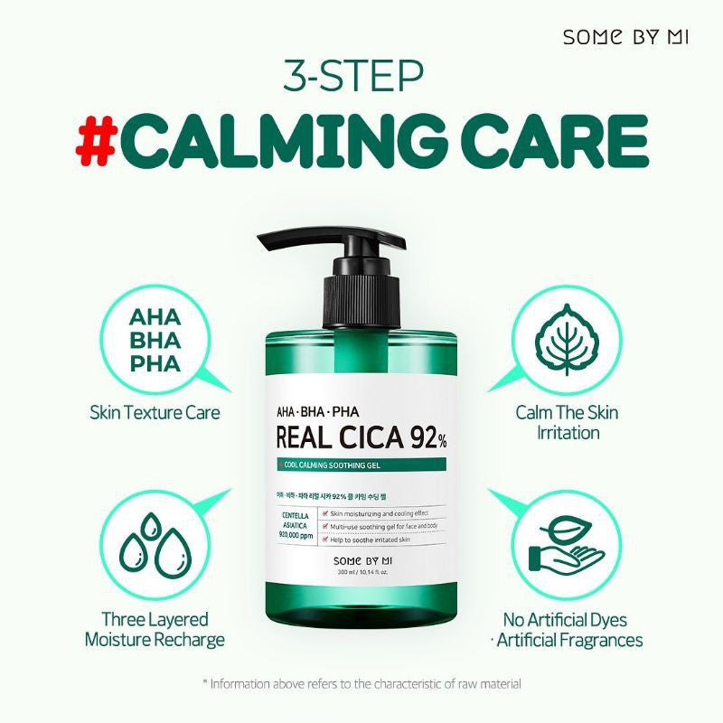 AHA-BHA-PHA real cica 92% soothing gel by Some by mi