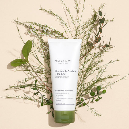 Houttuynia + tea tree cleansing foam by Mary&May
