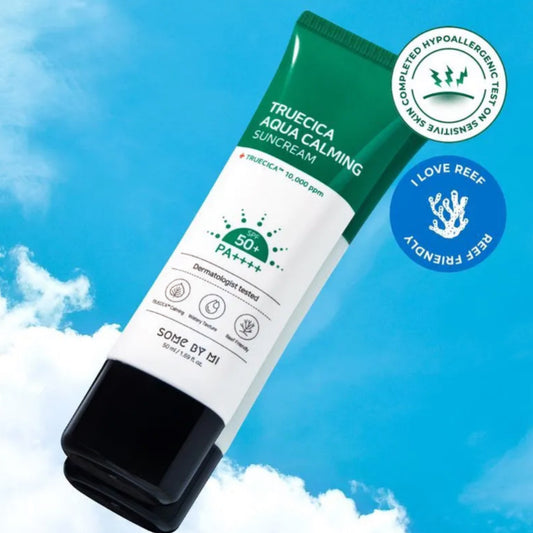 Truecica aqua χαλαρωτική αντηλιακή κρέμα SPF 50+/PA++++ της Some by mi