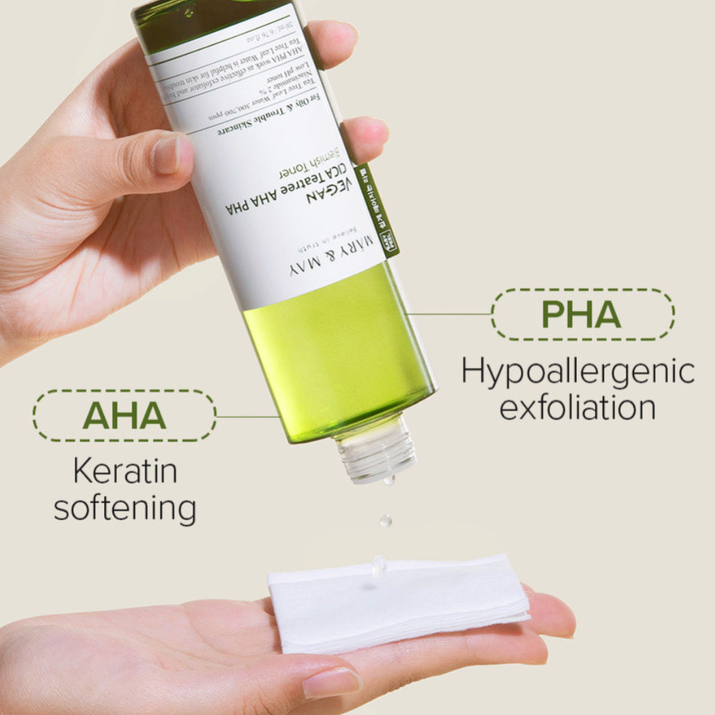 Cica Teatree AHA PHA blemish toner by Mary&May