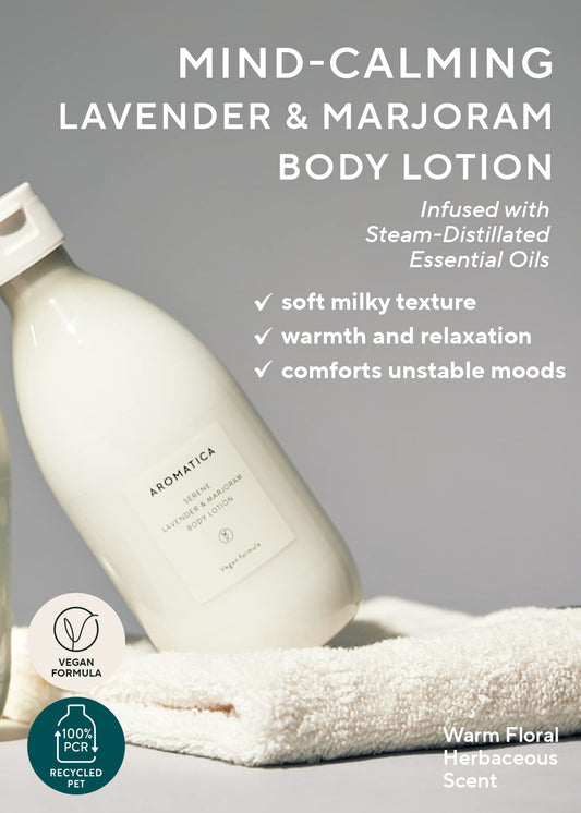 Serene Lavender & Marjoram body lotion by Aromatica
