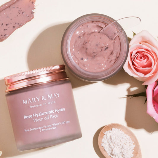 Rosé Hyaluronic hydra wash off pack by Mary&May