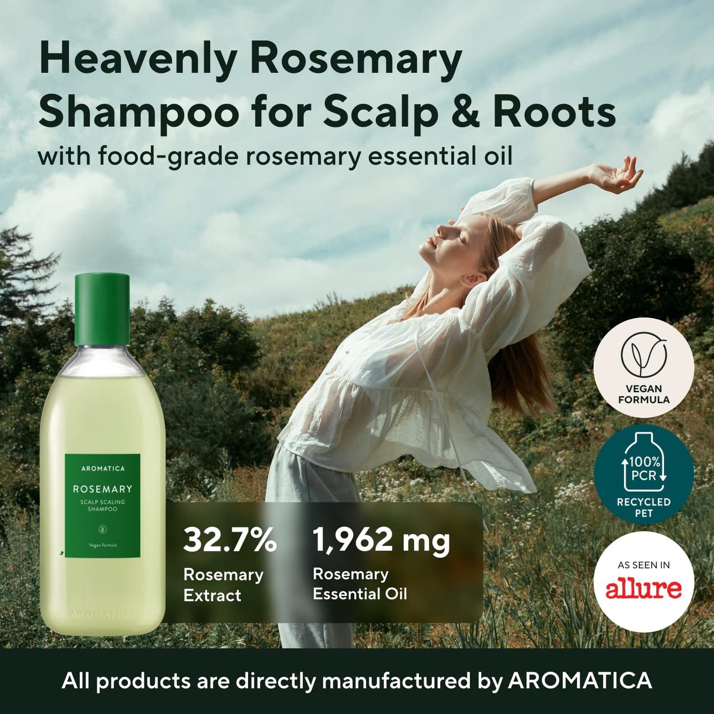 Rosemary scalp scaling shampoo by Aromatica